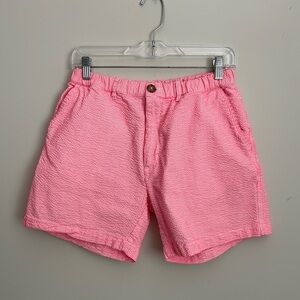 Chubbies Hot Pink Seersucker Shorts Size Medium